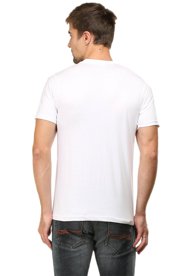 Peppy Thread Classic White Logo T-Shirt - Round Neck, Short Sleeve