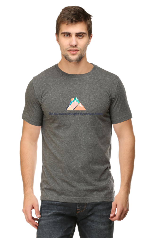 Peppy Thread Mountain Views T-Shirt - Casual Wear, Round Neck, Short Sleeve