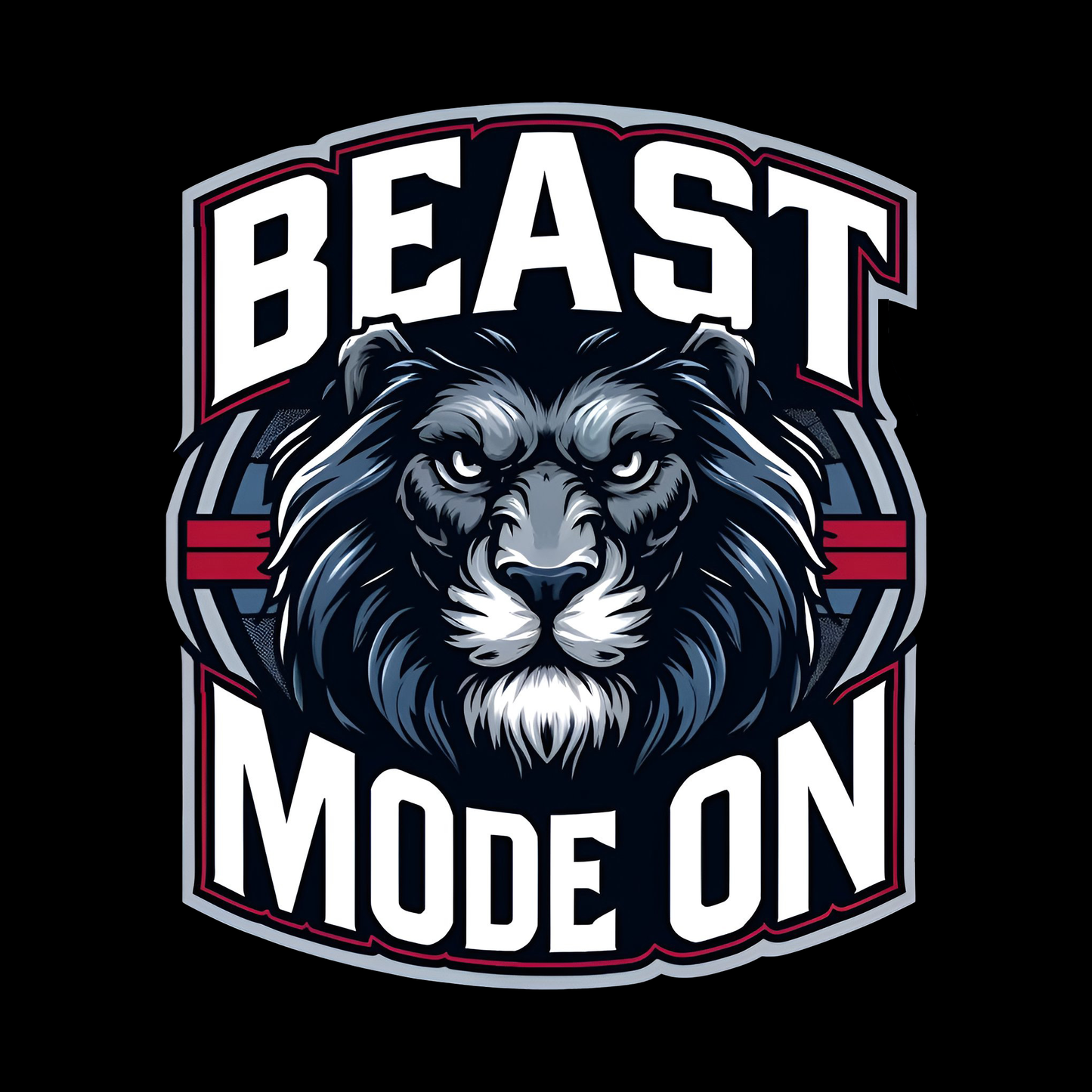Beast Mode On T-Shirt - Gym Wear, Round Neck, Short Sleeve