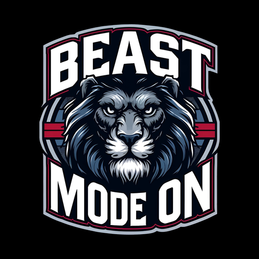 Beast Mode On T-Shirt - Gym Wear, Round Neck, Short Sleeve